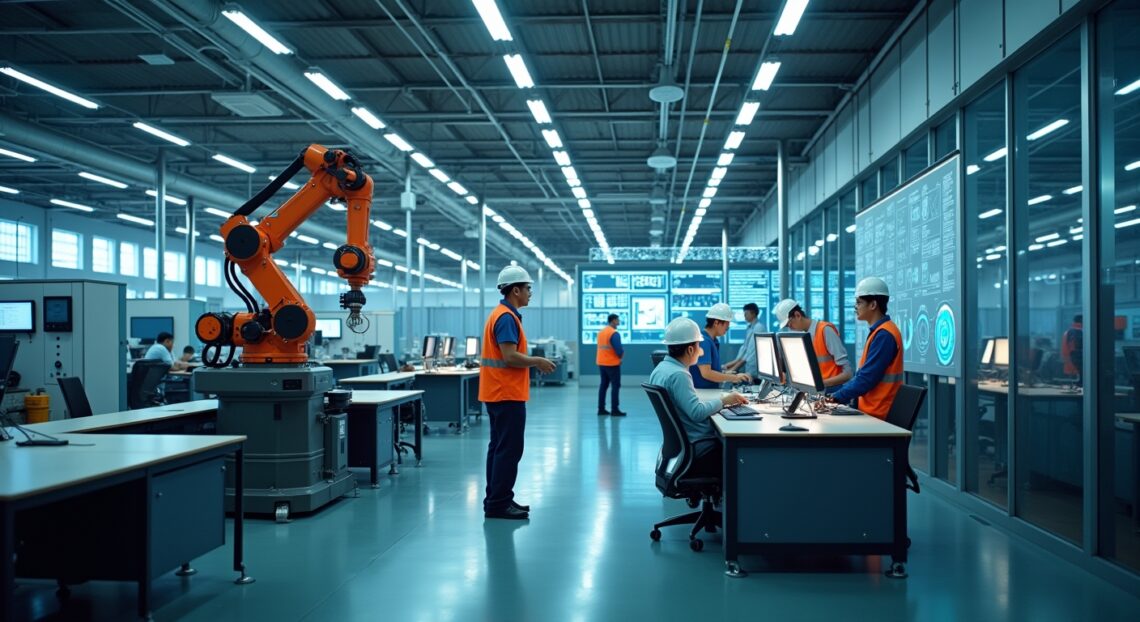 A practical guide to Industry 4.0 and smart manufacturing in Malaysia, covering IIoT, AI, data, automation and connected factories.